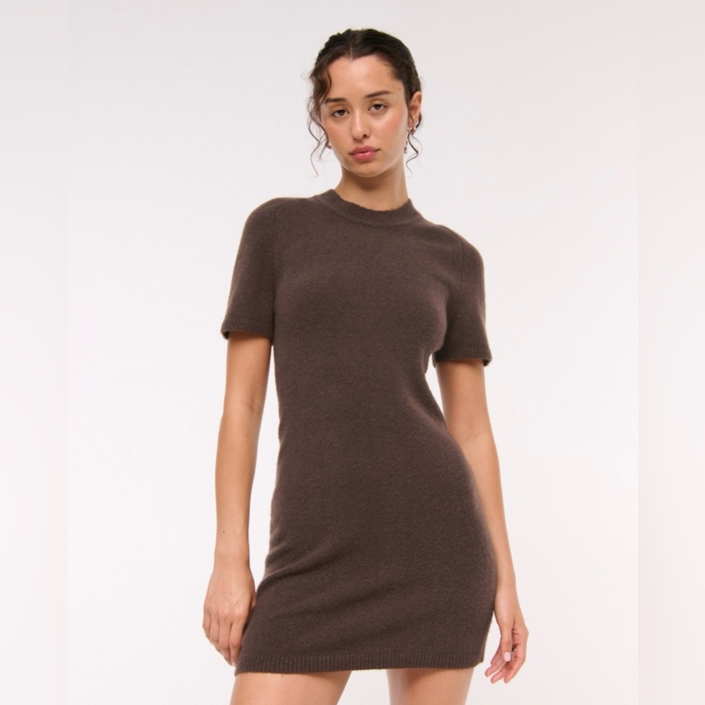 Abercrombie & Fitch Cozy Brown Mini Dress